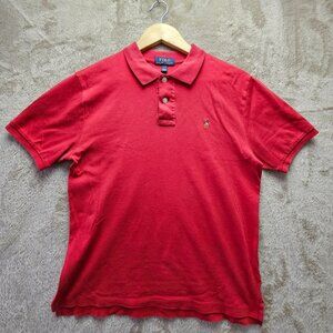 Polo Ralph Lauren Golf Shirt Short Sleeve Pony Logo Teen Size L (14-16) Red